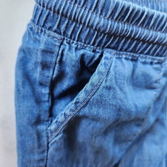 Okie dokie girls 3t pull on blue shorts lightweight comfortable 100% cotton - Picture 4 of 5